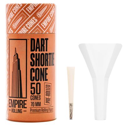 Empire Rolling - Premium Ultra Smooth (Dart) Pre-Rolled Unbleached Fibers Cones Organic, Natural, 1.25" 1 1/4 Size, Perfect for Fine Blends | Top Rated in King Size Rolling Papers