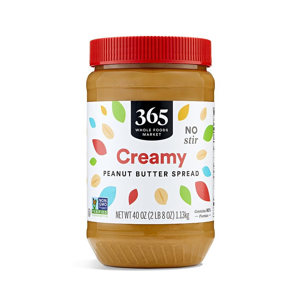 365 by Whole Foods Market, Creamy Peanut Butter Spread, No Stir, 40 Ounce