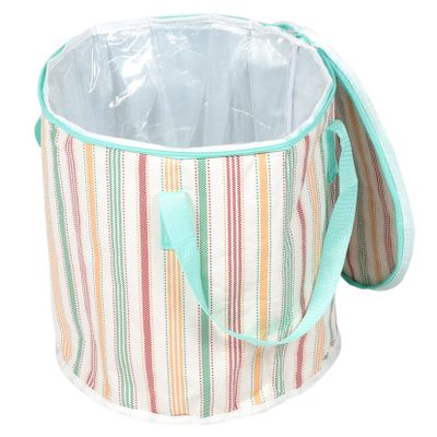 Beavorty Foot Bath Basin Insulated Foot Soaker for Home Use Portable Design -Tear for Housewarming Striped