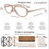 AMOMOMA 3 Pack Retro Oversized Aviator Reading Glasses for Women Men,Classic Large Reader Blue Light Computer Frame AM6111 C1+C2+C4 1.0 X view 4