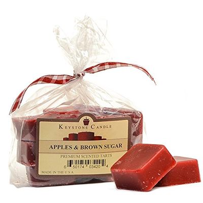 Apples Brown Sugar Scented Wax Melts Candle for Wedding/Dinner, Holiday Event, Home Decoration, 6 oz, 1 15/16 in. Wide x 5/8 in. Thick per Piece, 1 Bag of 10 Pieces