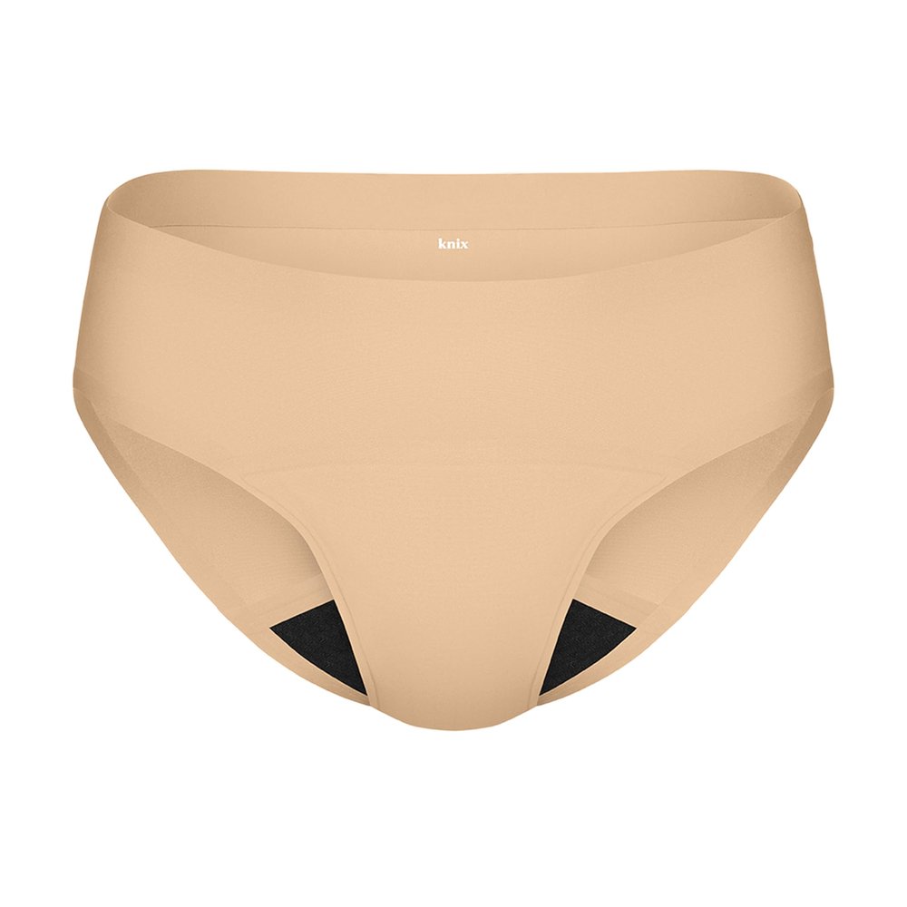 KNIX Super Leakproof Bikini - Period Underwear for Women - Machine Washable, Reusable - Warm Sand, X-Large (1 Pack)