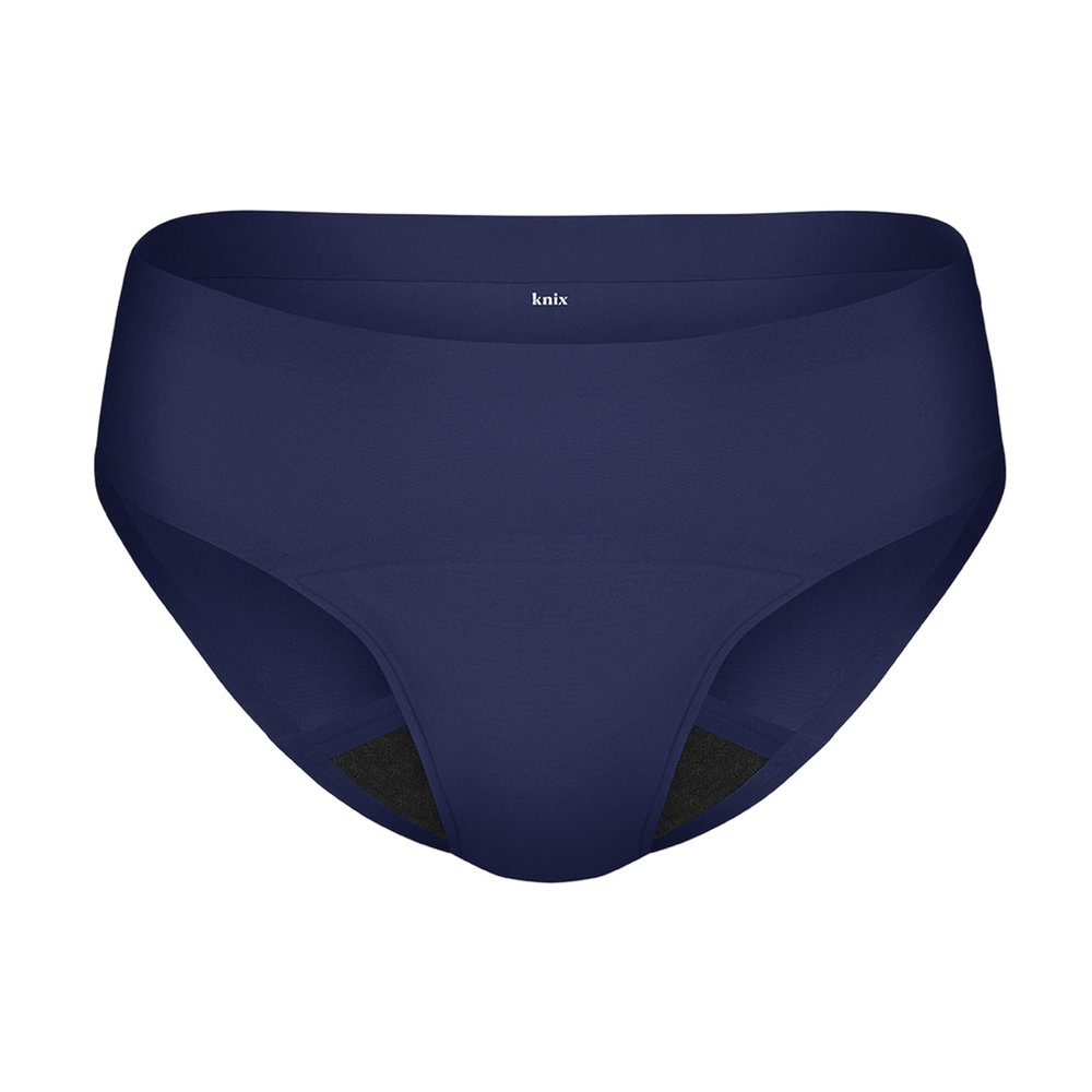 KNIX Super Leakproof Bikini - Period Underwear for Women - Machine Washable, Reusable - Midnight, Small (1 Pack)