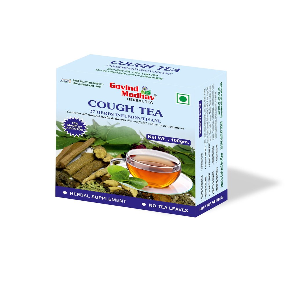 Govind Madhav || Relieve Cough Naturally with Our Botanical Cough Tea - Herbal Remedy(100Gram) (Pack of 1)