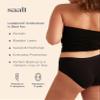 Saalt EveryWear Cotton Brief - Leakproof Period Underwear - Mid-Rise, Full Coverage Womens Underwear - Reusable & Washable - Replaces 3 Pads or 4 Tampons - X-Small, Volcanic Black view 2