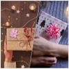 Abaodam 50pcs Box Star Pull Flower Ribbon Boxing Day Holiday Decoration Bow Present Bows for Presents Wine Bottles Pull Bows Gradient Bows Present Basket Pull Bows Mini Plastic Flower Pp view 2