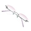 VisionGlobal Metal Readers for men/women Blue Light Blocking,Hand-set Diamond Fashion Square Glasses (Purple Pink, 2.50 Magnification) view 1