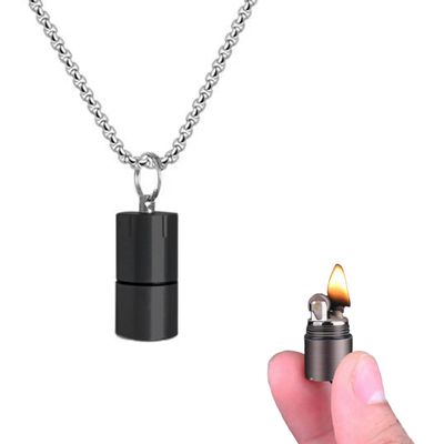 ASHILD Bulk Trench Lighters for Men - Vintage Wheeled Kerosene Stick Lighters, Small and Cool Design (No Gas) (Black)