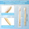 Sliner 100 Packs Prepasted Disposable Toothbrush Bamboo Prepasted Individually Wrapped Pre Pasted Toothbrush with Bamboo Handles Homeless Gift Set for The Homeless (Classic Color) view 2