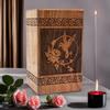 Prime Art Wooden Urns for Human Ashes Tree of Life Urns Cremation Urns for Adult Ashes Funeral Urns Wooden Pet Urn Wooden Urn Box ((Large - 11.25" Hx6.25 W (250 Cu/in), Hummingbird Natural) view 2