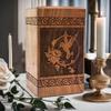 Prime Art Wooden Urns for Human Ashes Tree of Life Urns Cremation Urns for Adult Ashes Funeral Urns Wooden Pet Urn Wooden Urn Box ((Large - 11.25" Hx6.25 W (250 Cu/in), Hummingbird Natural) view 4