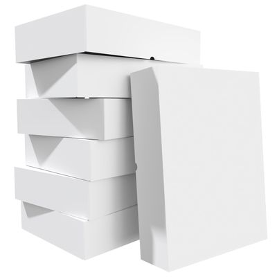 24 Packs Extra Large Gift Box with Lids for Presents, 17x11x4 Inch White Clothing Boxes for Wrapping Gifts, Robes, Shirts, Sweater Cardboard Boxes Bulk for Christmas, Birthday - Cajas Para Regalos