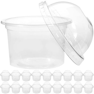 Healvian Dessert Plastic Bowl Treat Cups for Yogurt Pudding Cups Disposable Ice Cream Lids