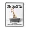 Stupell Industries Giraffe Vintage Bubble Bath Framed Giclee Art by Lettered and Lined view 1