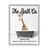 Stupell Industries Giraffe Vintage Bubble Bath Framed Giclee Art by Lettered and Lined view 1