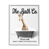 Stupell Industries Giraffe Vintage Bubble Bath Framed Giclee Art by Lettered and Lined view 1