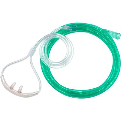 14Ft Salter Style High Flow Adult Oxygen Nasal Cannula with Safe 3-Channel Design, Standard Connector #16SOFT-HF-14