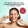Eco-Dent VeganFloss Dental Floss, Waxed, Cranberry-Aloe - Floss with Vegan Plant-Based Wax, Recyclable Cardboard Packaging, 100 Yds (Pack of 6) view 4