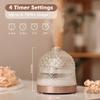 200ml Glass Reservoir Essential Oil Diffuser with Glass Dome Ultrasonic Aromatherapy Diffuser with Four Timer Colorful Light Auto-Off for Home Office Bedroom view 3