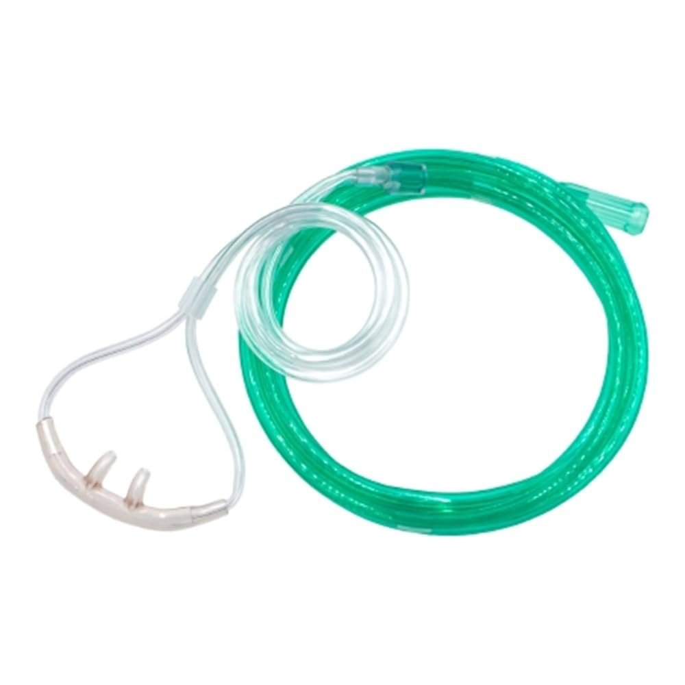 Salter Labs 25pk 7Ft Salter Style High Flow Adult Oxygen Nasal Cannula with Safe 3-Channel Design, Standard Connector 16SOFT-HF-7-25