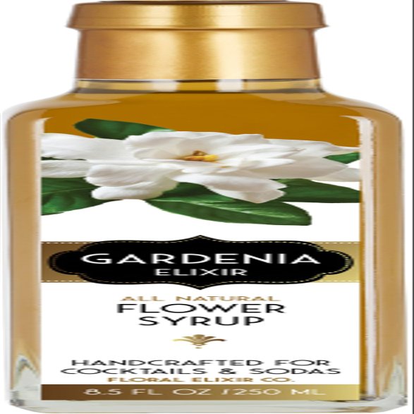 Floral Elixir Co. - All Natural FLOWER Syrup for Cocktails & Sodas, 8.5 oz (Gardenia)