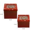 Expo International Value Pack of 3 Sets with Decorative Santa Applique/Patch Gift Boxes, Red view 4
