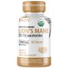 Nutri Organic Lions Mane Supplement Capsules - 1900 mg, 10:1 Dual Extraction, 120 Count - Certified Organic Mushroom Extract (Fruiting Body) - Third Party Tested - Cognitive Support, Heart Health view 1
