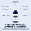 1MD Nutrition Vegan Vitamin B12 I 5000mcg Methylcobalamin Supplement | Energy, Immune Support view 2