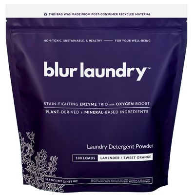 Blur Laundry, Laundry Detergent Powder, 3X Stain-Fighting Enzymes + Oxygen Booster for Fresh, Clean Clothes, Plant-Derived & Mineral-Based Formula, Pure Essential Oil Blend Scent, 100 Loads