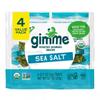 Gimme Seaweed - Sea Salt - Organic Roasted Seaweed Sheets - Keto, Vegan, Gluten Free - Great Source of Iodine & Omega 3s - Healthy On-The-Go Snack for Kids Adults 4 Count view 1