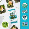 Gimme Seaweed - Sea Salt - Organic Roasted Seaweed Sheets - Keto, Vegan, Gluten Free - Great Source of Iodine & Omega 3s - Healthy On-The-Go Snack for Kids Adults 4 Count view 4