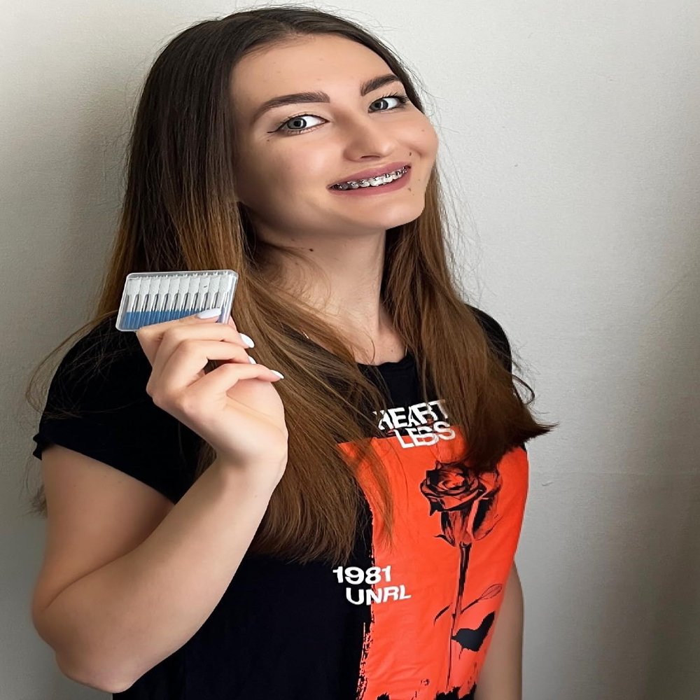 180 Pieces Interdental Brush, Dental Floss, Teeth Cleaning Tool, Braces, Implants, Toothpick, Teeth Cleaning Head, Oral Dental Floss, Soft Dental Sticks, Refill, Toothpick Cleaners (Blue)