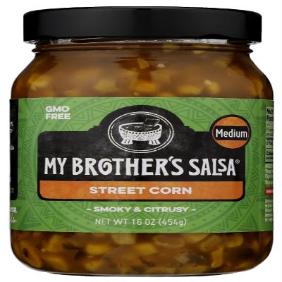 My Brother's Salsa Medium Street Corn Salsa, Smoky & Citrusy, Non-GMO, 16 Ounce (Pack of 6)
