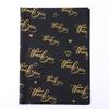 100 Sheet Thankyou Gift Wrapping Tissue Paper 14x20 Recyclable Black with Metallic Gold Packaging Bag for Wedding Birthday Showers Art Craft Party Favor Decoration view 1