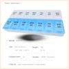 7 Day Weekly Pill AM PM Organizer, ShysTech Large Pill Case Pill Box for Pills/Vitamin/Supplements/Medication (Blue/White) view 2