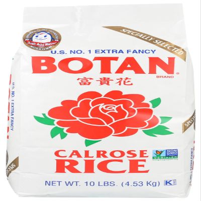 Botan Calrose Rice, Vegan, 10 LB (Pack Of 4)