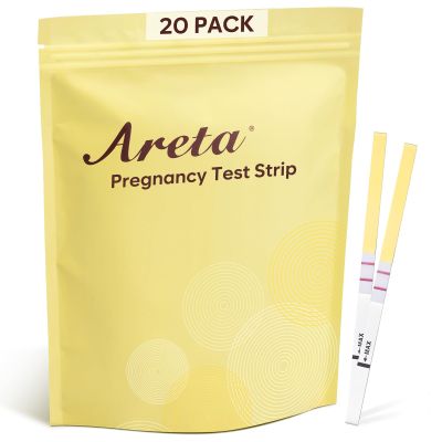Areta Pregnancy Test Strips: 20 Pack hCG Tests - Highly Accurate Kit for Rapid Results The Day After Your Missed Period