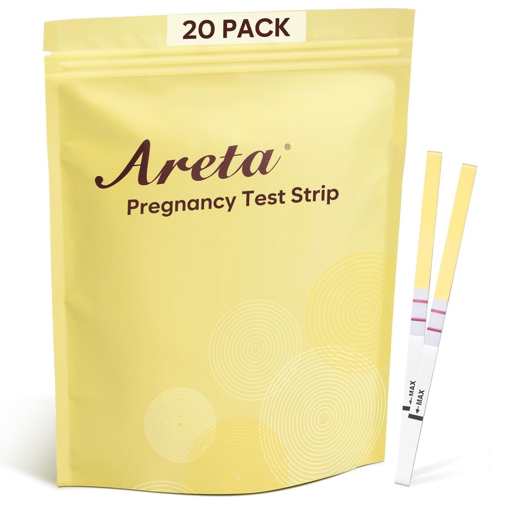 Areta Pregnancy Test Strips: 20 Pack hCG Tests - Highly Accurate Kit for Rapid Results The Day After Your Missed Period