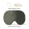 2-Pack Linen Eye Sleep Mask Oversized for Sleeping Organic Oeko-TEX Standard Blackout Eye Shade Cover Adjustable Strap Breathable Travel Meditation Essential Gift idea Woman Man (Black+Pine) view 2