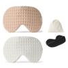 2-Pack Cotton Eye Sleep Mask Oversized for Sleeping Organic Oeko-TEX Standard Blackout Eye Shade Cover Breathable Travel Meditation Essential Gift idea Woman Man (Poudre+Ivory) view 1
