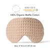 2-Pack Cotton Eye Sleep Mask Oversized for Sleeping Organic Oeko-TEX Standard Blackout Eye Shade Cover Breathable Travel Meditation Essential Gift idea Woman Man (Poudre+Ivory) view 2