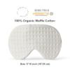 2-Pack Cotton Eye Sleep Mask Oversized for Sleeping Organic Oeko-TEX Standard Blackout Eye Shade Cover Breathable Travel Meditation Essential Gift idea Woman Man (Poudre+Ivory) view 3