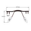 SBTRKT 10 Pack Glasses Bridge Replacement Rimless Frame Metal Glasses Nose Bridge with Nose Pad Glasses Accessories (Color : Dark Grey) view 2
