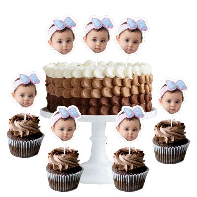 Custom Fun Face Personalized Cupcake Toppers - A Perfect Addition for Birthdays, Halloween, Christmas - Personalized Dessert Decorations (2)