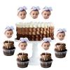 Custom Fun Face Personalized Cupcake Toppers - A Perfect Addition for Birthdays, Halloween, Christmas - Personalized Dessert Decorations (2) view 1