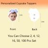 Custom Fun Face Personalized Cupcake Toppers - A Perfect Addition for Birthdays, Halloween, Christmas - Personalized Dessert Decorations (2) view 2