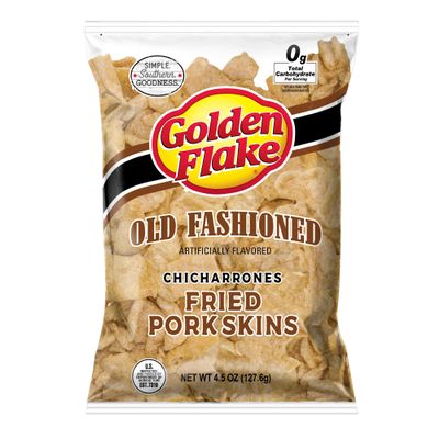 Golden Flake Old Fashioned Fried Pork Skins 4.5oz/ 2pk