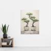Artery8 Japanese Bonsai Trees In Pots Oil Painting Pallet Knife Neutral Tone Textured Tree Artwork Extra Large XL Wall Art Poster Print view 4