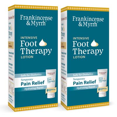 Frankincense and Myrrh Foot Pain Relief Cream - Intensive Foot Therapy Lotion - Diabetic Nerve Pain Relief Cream | Restless Leg Syndrome | Frankincense Essential Oil, 3 Ounce (2-Pack)