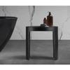 Black Matte Solid Surface Resin Bathroom/Shower Stool Acacia Rust Resistant view 2